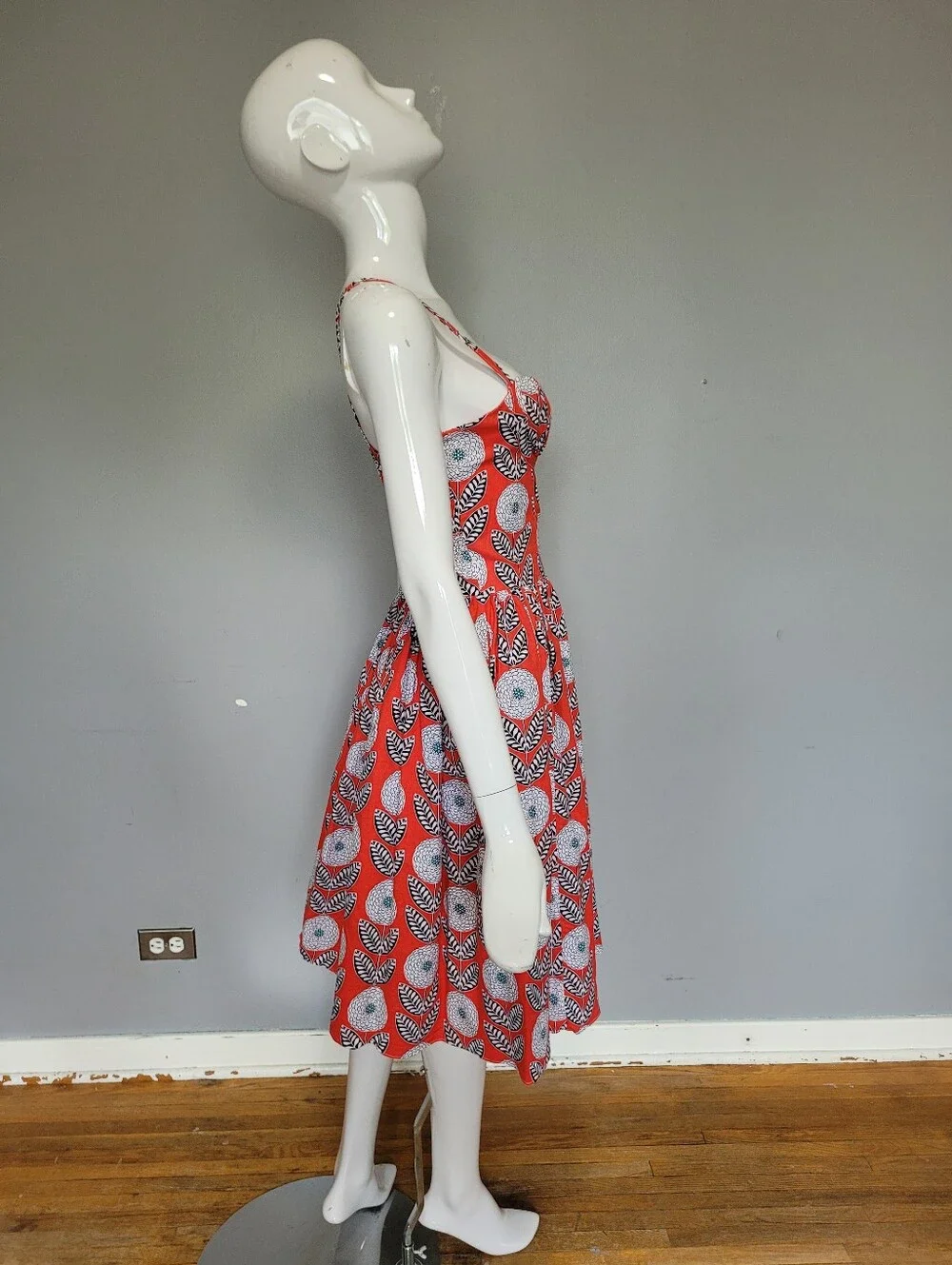 Bernie Dexter Paris Dress In What A Dahlia Print, VGUC, Size 2X - Picture 3 of 8